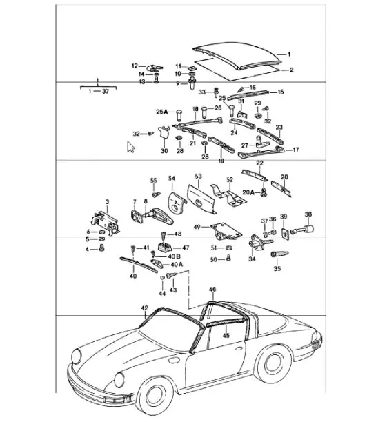 Diagram 811-05 Porsche 911/912 (1965-1989) Karosserie