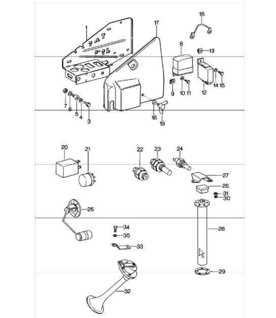 Diagram 903-00 Porsche Cayenne MK2 (957) 2007-2010 Elektrische apparatuur