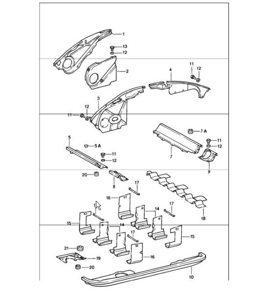 Diagram 105-10 Porsche 997 (911) MK1 2005-2008 Engine