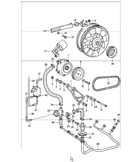 Diagram 108-00 Porsche 944S 2.5L 16V 1987-88 
