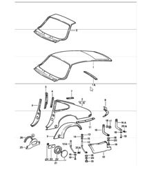 rivestimento esterno posteriore (è necessario rielaborare) 911 COUPE 1984-86 rivestimento esterno posteriore (è necessario rielaborare) 911 COUPE 1984-86