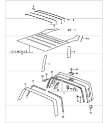 allestimento interno roll bar tetto 911 1984-86 COUPE / TARGA