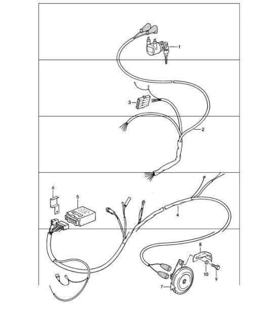 Diagram 910-00 Porsche Cayenne S V8 4.2L Diesel 382HP Electrical equipment