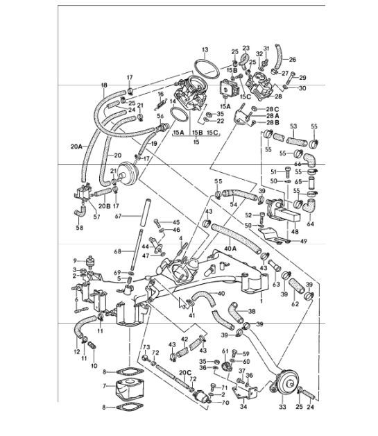 Diagram 107-20 Porsche 997 Carrera 2S 3.8L 2005>> Engine