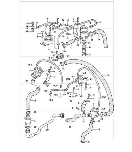 Diagram 108-07 Porsche 964 (911) (1989-1994) Engine