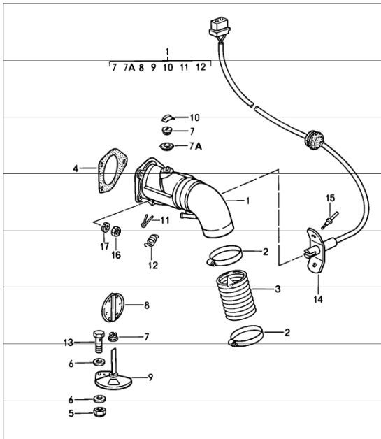 Diagram 202-20 Porsche Macan Turbo 3.6L V6 400Bhp Fuel System, Exhaust System