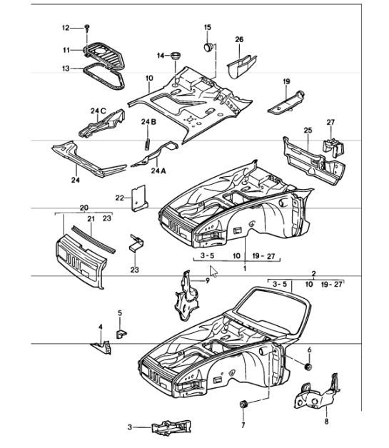 Diagram 801-05 Porsche Cayman 2.7L 987C 2006-08 Body