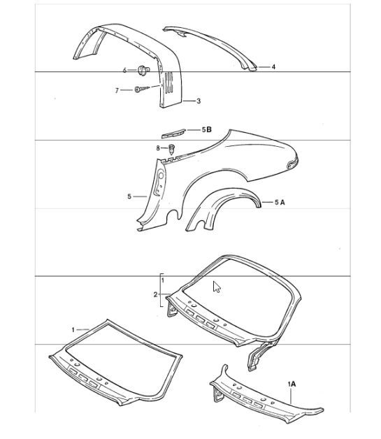 Diagram 801-40 Porsche Cayenne S 4.5L V8 2003>> Body