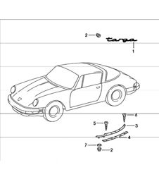 accessori decorativi 911 TARGA 1987-89 accessori decorativi 911 TARGA 1987-89