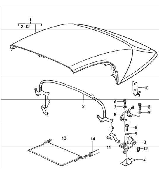 Diagram 811-30 Porsche Cayman S 3.4L 987C 2005-08 Body