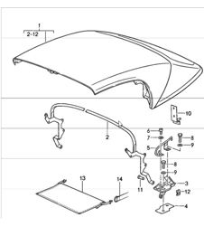 capota plegable de emergencia completa, capota principal proa piezas sueltas 911 SPEEDSTER 1989 capota plegable de emergencia completa, capota principal proa piezas sueltas 911 SPEEDSTER 1989