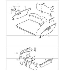 modelo especial flatnose design equipamiento interior maletero DELANTERO 911 TURBO M506 1988-89