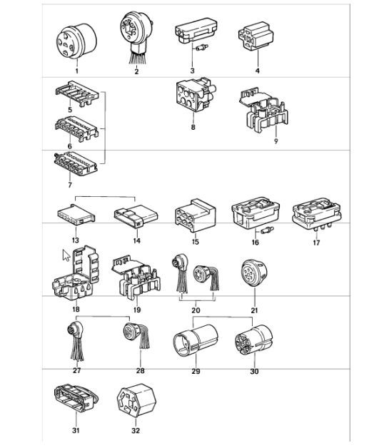 Diagram 902-62 Porsche Cayenne GTS V8 4.8L Petrol 400HP Electrical equipment