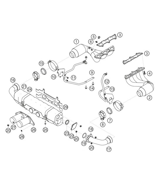 Exhaust system 911 (991) GT3 CUP 2016