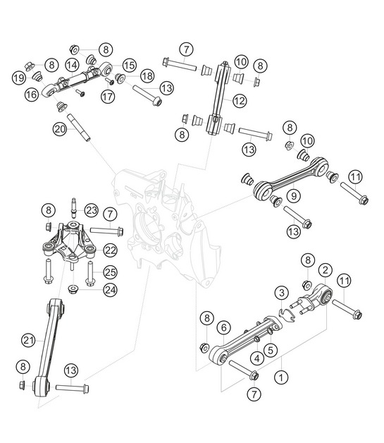 Rear axle wishbones 911 (991) GT3 CUP 2016