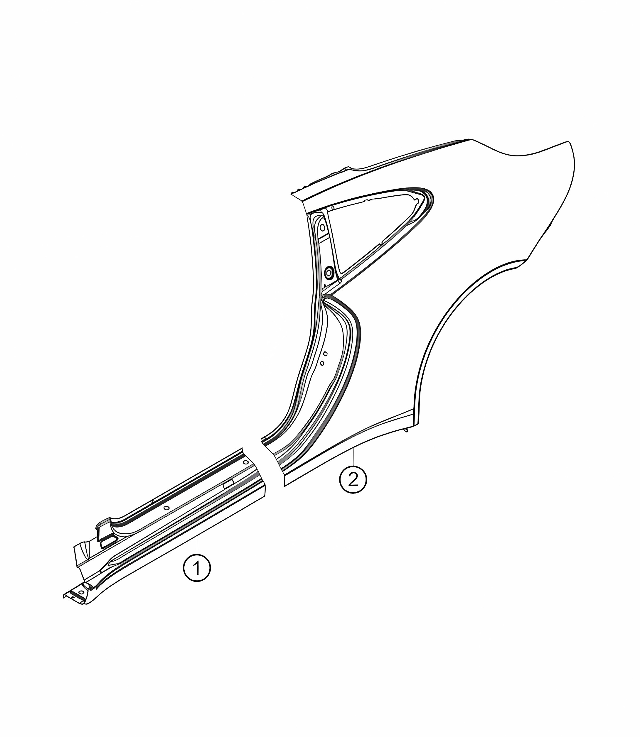 Sheet metal parts side 911 (991) GT3 CUP 2016