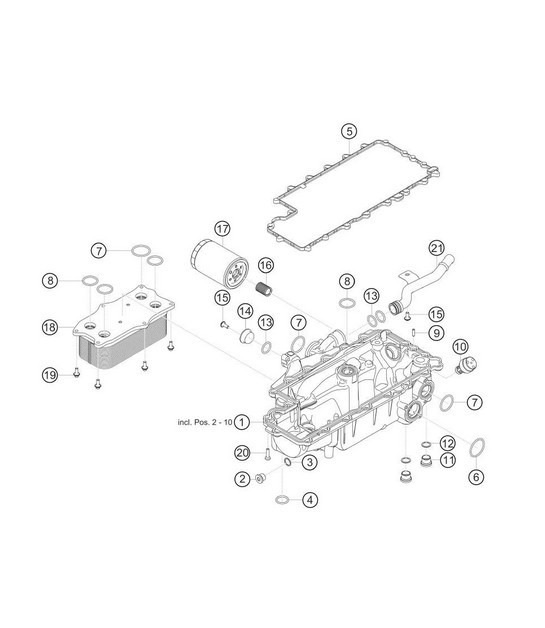 Diagram 1.1-10 Porsche Cayenne S V8 4.8L Benziner 400 PS Motor