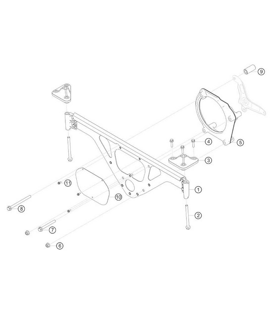 engine bracket 911 (991) GT3 CUP 2018 - 2019