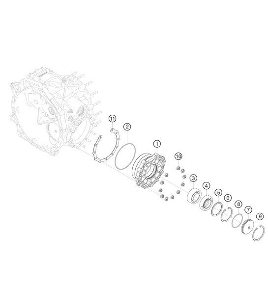 Diagram 3.3-08 Porsche 997 GT2 2007>> Transmission