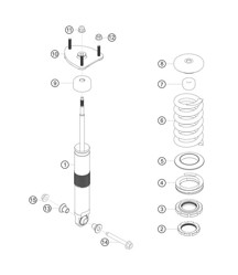 Suspension strut rear 911 (992) GT3 CUP 2021