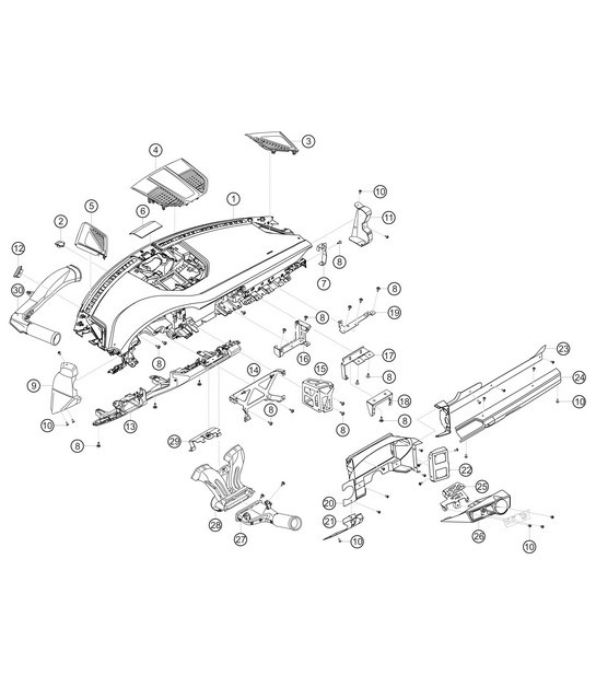 Diagram 8.8-18 Porsche Macan (95B) MK1 (2014-2018) Body