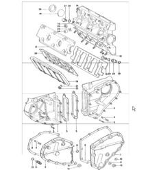 carter catena, alloggiamento albero a camme 911 TURBO 1975-77