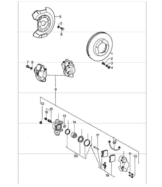 Diagram 602-00 Porsche Cayenne S V8 4.2L Diesel 382HP Wheels, Brakes