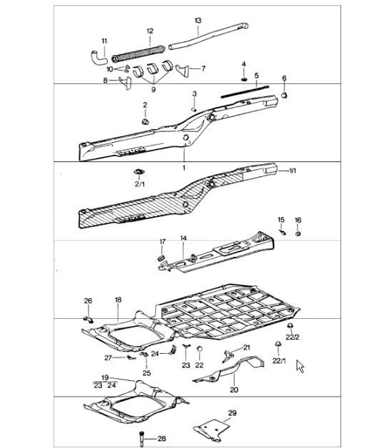 Diagram 801-10 Porsche 911 & 912 (1965-1989) Body