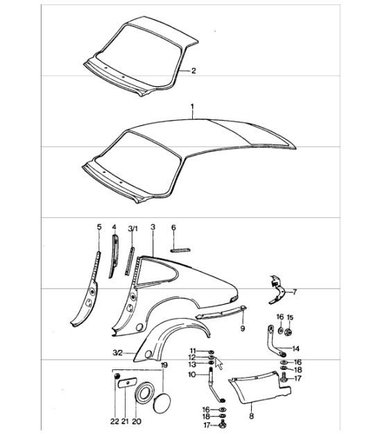 Diagram 801-35 Porsche Cayenne S V6 3.0L Hybrid 380HP Body