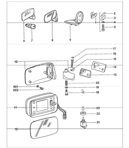 Diagram 809-10 Porsche 911 & 912 (1965-1989) Body