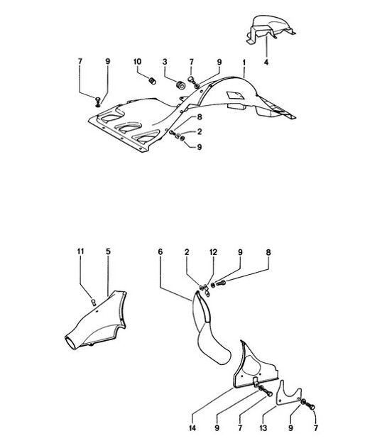Diagram 105-005 Porsche 991 Cabriolet 4 3.0L (370 ch) Moteur