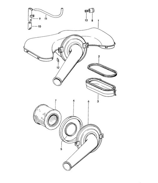 Diagram 106-000 Porsche 914 (1970-1976) Engine