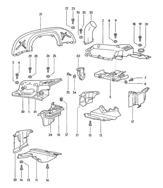 Diagram 115-005 Porsche 997 MKII Turbo 2009>> Moteur