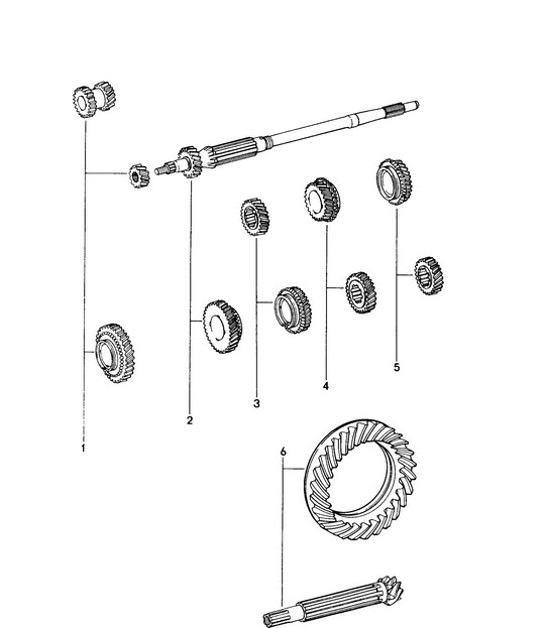 Diagram 303-000 Porsche 991 GT3 3.8L (475Bhp) Transmission