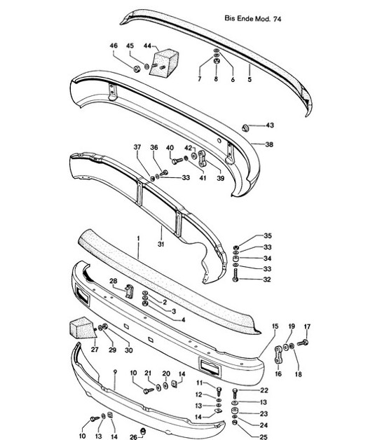 Diagram 802-000 Porsche 996 C2 3.6L 09/01-2005 Carrosserie