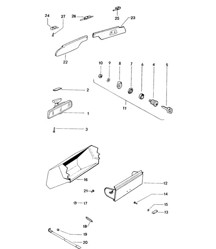 Specchietto retrovisore interno / Vano portaoggetti / Aletta parasole 914 1970-76