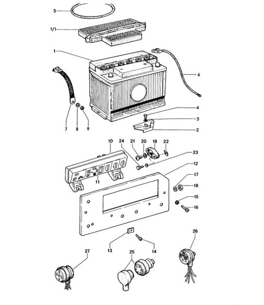 Diagram 902-000 Porsche 993 (911) TURBO S 1994-97 Electrical equipment