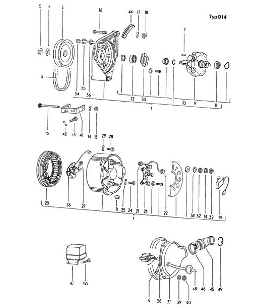 Diagram 902-005 Porsche 928 4.5L 1978-82 