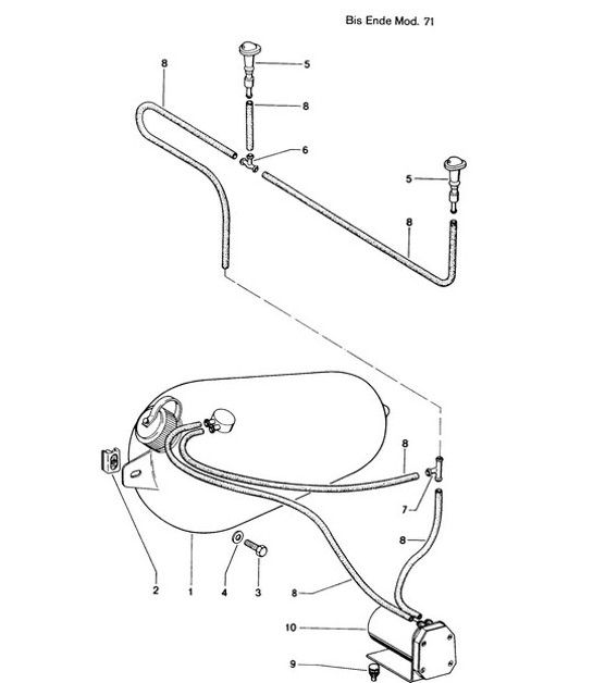 Diagram 904-010 Porsche 914 (1970-1976) Équipement électrique