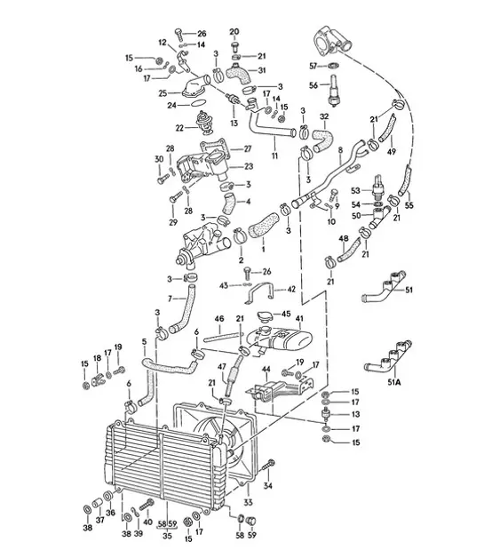 Diagram 105-005 Porsche Cayenne Turbo 4.5L 2003>> Motor