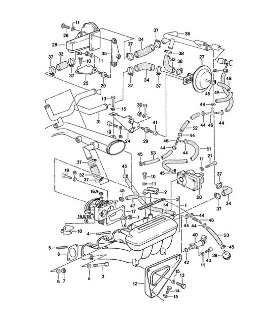Diagram 107-020 Porsche 996 GT2 2001-05 Engine