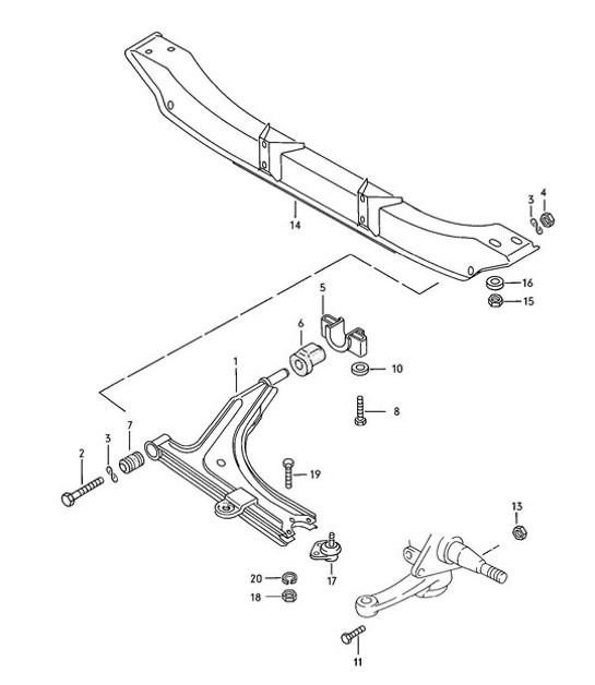 Diagram 401-000 Porsche Cayenne S V8 4.2L Diesel 382 CV Assale anteriore, sterzo 