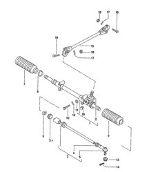 Steering gear / Tie rod 924 1976-79 Steering gear / Tie rod 924 1976-79