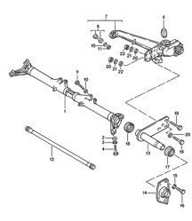 Support d&#39;essieu arrière / Biellette d&#39;essieu arrière 924 1976-79