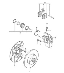 Freno a disco / Assale anteriore 924 1976-79 Freno a disco / Assale anteriore 924 1976-79