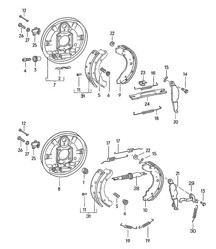Freno / Assale posteriore 924 1976-79 Freno / Assale posteriore 924 1976-79