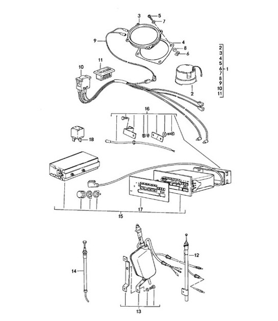 Diagram 003-000 Porsche 356 (1950-1965) Accessories & others 