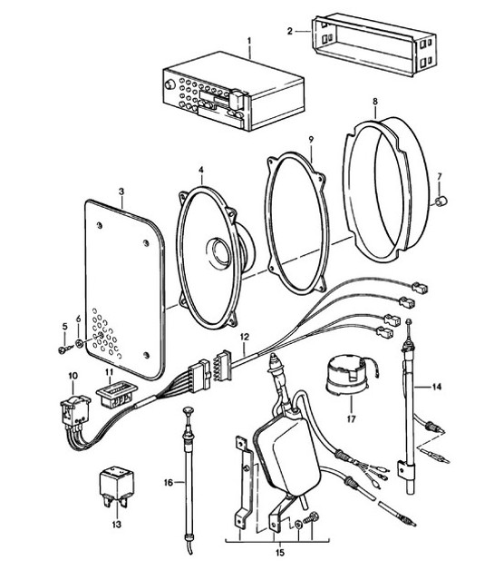 Diagram 003-005 Porsche 356 (1950-1965) Accessories & others 