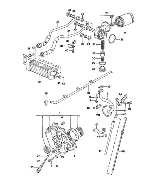 Diagram 104-005 Porsche Macan (95B) MK1 (2014-2018) Motor