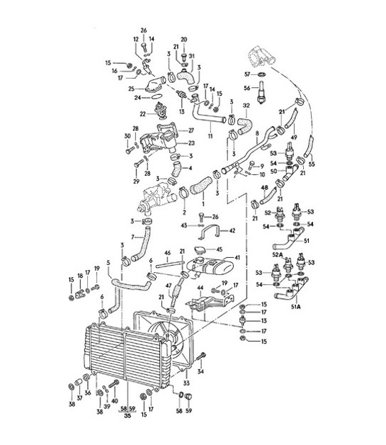 Diagram 105-005 Porsche 997 MK1 Carrera 4 3.6L 2005-08 Motor
